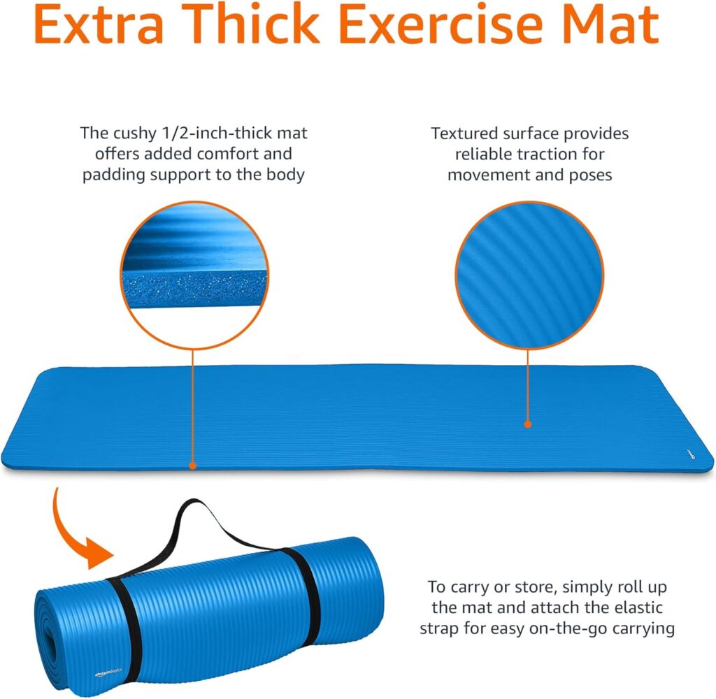 Extra Thick Exercise Yoga Mat with Carrying Strap Yoga Mat